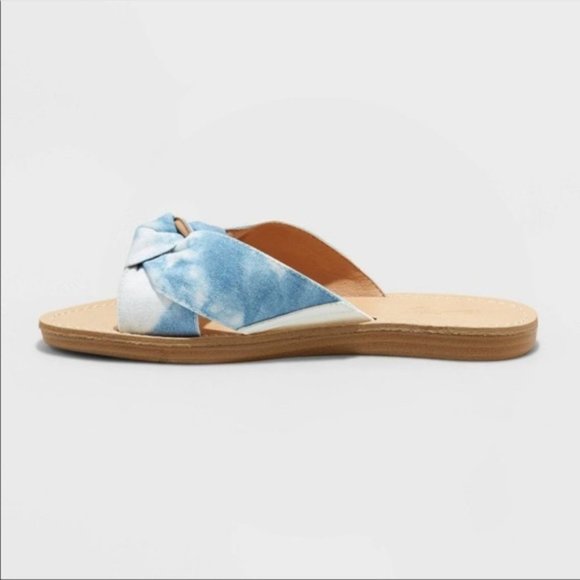 Universal Thread Melody Knotted Slide Sandals Blue 7.5 - Picture 7 of 7